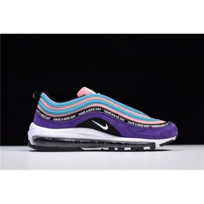 Nike Air Max 97 Mor / Yeşil Pembe Beyaz Siyah Koşu Ayakkabısı Türkiye - Q6U9WLSI